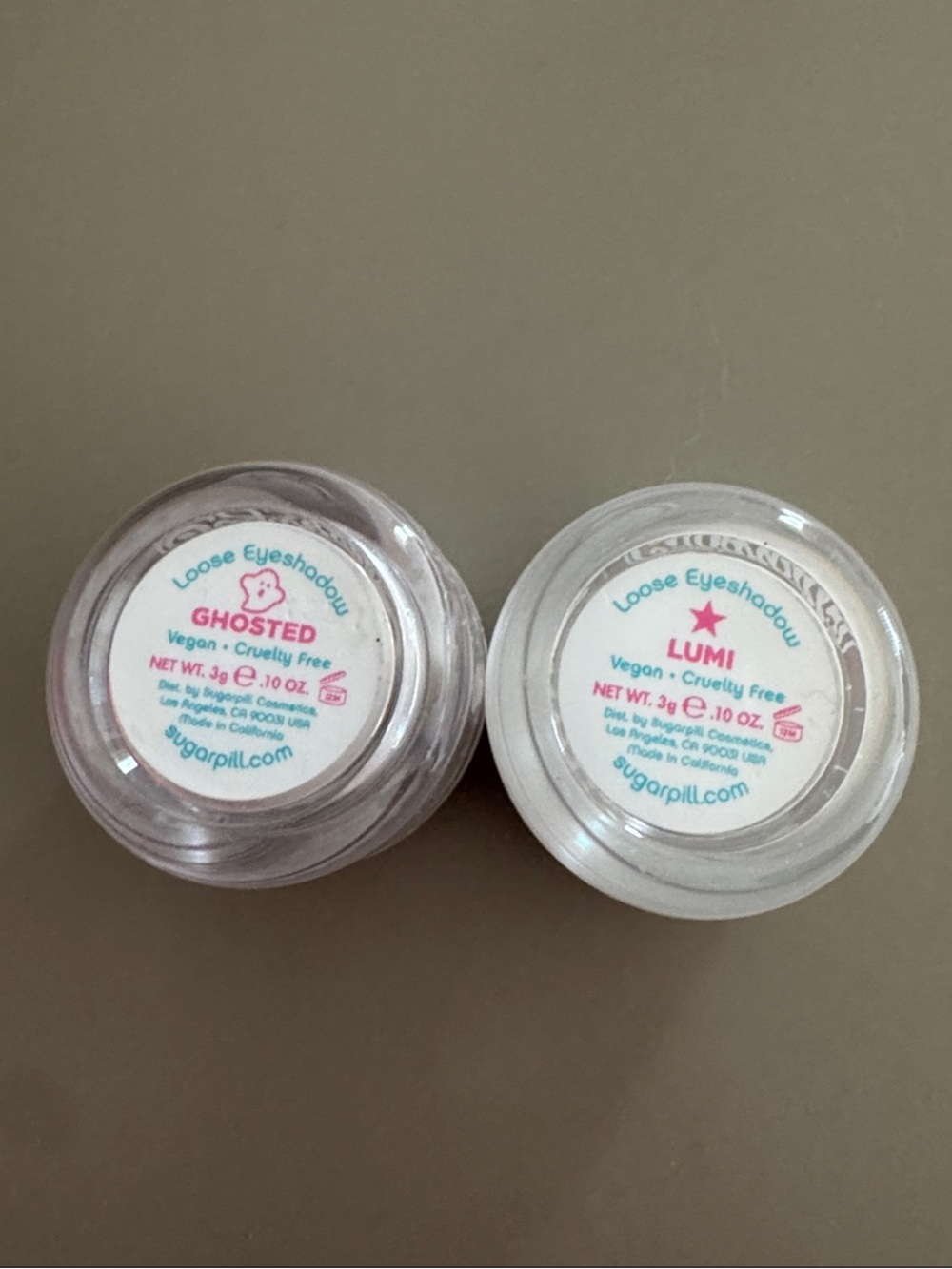 Sugarpill Lumi & Ghosted Loose Eyeshadow Duo - Blue & Pale Pink